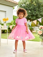 JoJo Maman Bébé Pink Bunny Tulle Party Dress - Image 1 of 5