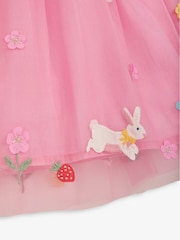 JoJo Maman Bébé Pink Bunny Tulle Party Dress - Image 5 of 5
