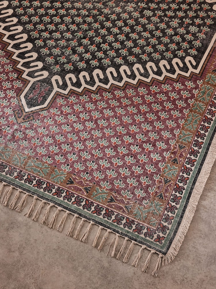 French Connection Pink 100% Cotton Poppyfield Rug - Image 2 of 4