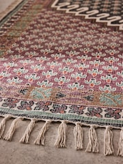 French Connection Pink 100% Cotton Poppyfield Rug - Image 3 of 4