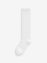 White Modal Blend Knee High Socks 2 Pack - Image 2 of 2
