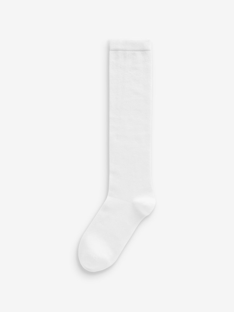 White Modal Blend Knee High Socks 2 Pack - Image 2 of 2