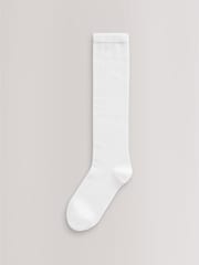 White Modal Blend Knee High Socks 2 Pack - Image 4 of 4