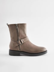 Grey Regular/Wide Fit Forever Comfort® D Ring Biker Ankle Boots - Image 2 of 6