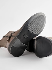 Grey Regular/Wide Fit Forever Comfort® D Ring Biker Ankle Boots - Image 4 of 6