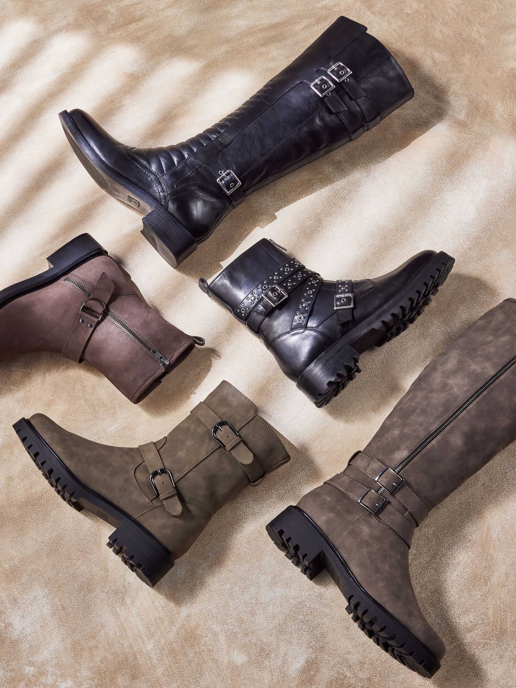 Grey biker boots 2025