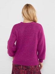 Joe Browns Pink Oh So Cosy V-Neck Jumper - Image 4 of 6