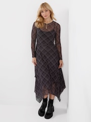 Joe Browns Roxy 체크 디피 헴 메시 드레스 - 7의 이미지 3