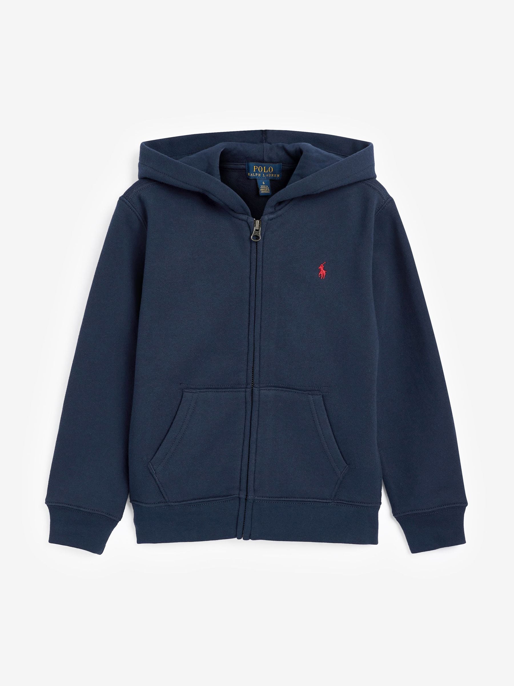 Buy Polo Ralph Lauren Navy Boys Cotton Fleece Zip-Up Logo Hoodie