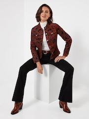 Joe Browns Brown Autumn Days Floral Cord Jacket - Image 3 of 5