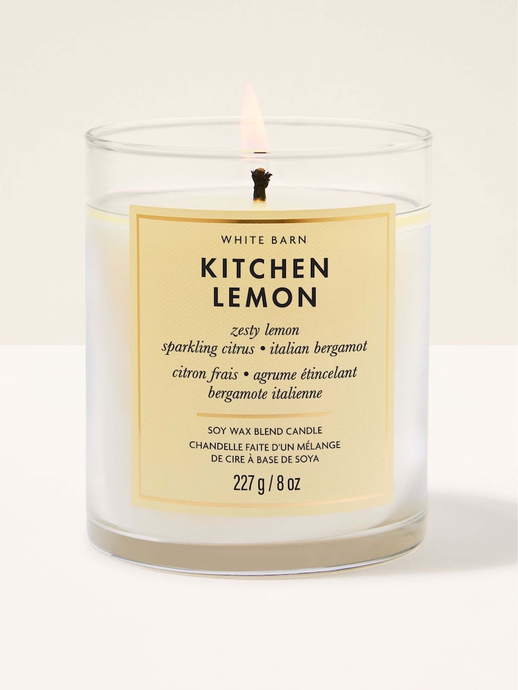 Bath & Body Works Kitchen Lemon Single Wick Candle 227g - Image 1 of 2