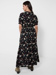 Joe Browns Black Darling Ditsy Button Through Maxi Dress - Image 3 of 6