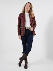 Joe Browns Red Ruby Heritage Check Jacket - Image 4 of 7