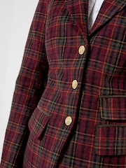 Joe Browns Red Ruby Heritage Check Jacket - Image 6 of 7