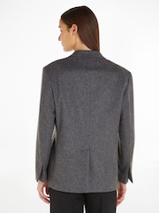 Calvin Klein Grey Wool Tailored Blazer - Image 2 of 6