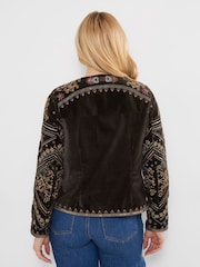 Joe Browns Green Bella Boutique Embroidered Edge To Edge Jacket - Image 4 of 7