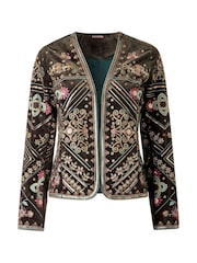 Joe Browns Green Bella Boutique Embroidered Edge To Edge Jacket - Image 7 of 7