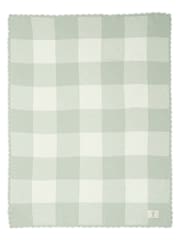 Mamas & Papas x Laura Ashley Green Gingham Ocarro Baby Blanket - Image 2 of 3