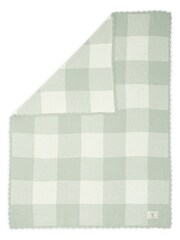 Mamas & Papas x Laura Ashley Green Gingham Ocarro Baby Blanket - Image 3 of 3