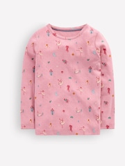 Boden Pink Long Sleeve Pointelle Top - Image 1 of 3