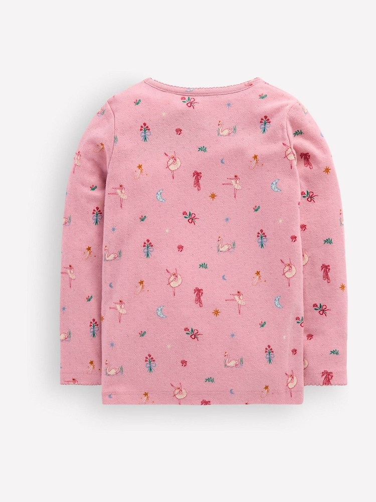Boden Pink Long Sleeve Pointelle Top - Image 2 of 3