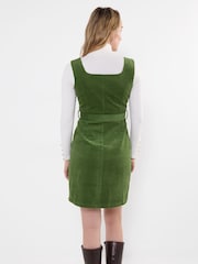 Joe Browns Green Arabella Cord Pinafore Dress - Image 3 of 7