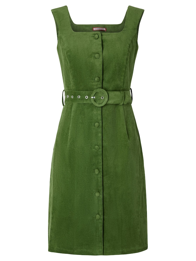 Joe Browns Green Arabella Cord Pinafore Dress - Image 7 of 7 Joe Browns Green Arabella Cord Pinafore Dress - Image 7 of 7