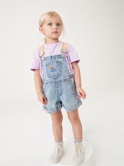 Mid Blue Denim Rainbow Dungarees & T-Shirt Set (3mths-7yrs) - Image 2 of 8