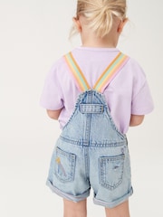 Mid Blue Denim Rainbow Dungarees & T-Shirt Set (3mths-7yrs) - Image 4 of 8
