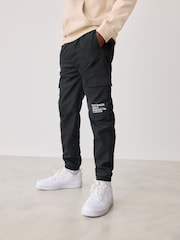 Baker by Ted Baker Nylon Cargo Black Trousers - Image 1 of 8