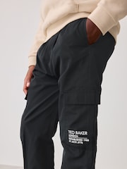 Baker by Ted Baker Nylon Cargo Black Trousers - Image 3 of 8