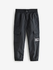 Baker by Ted Baker Nylon Cargo Black Trousers - Image 5 of 8