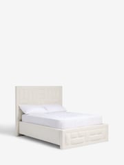 Soft Velvet Natural Oyster Ruby Upholstered Ottoman Storage Bed Frame - Image 7 of 9