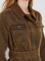 Joe Browns Brown Remarkable Belted Wax Jacket - Image 3 of 8