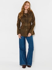 Joe Browns Brown Remarkable Belted Wax Jacket - Image 5 of 8