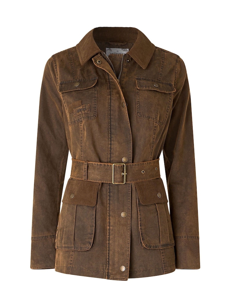 Joe Browns Brown Remarkable Belted Wax Jacket - Image 8 of 8 Joe Browns Brown Remarkable Belted Wax Jacket - Image 8 of 8