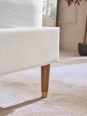 Soft Velvet Natural Oyster Adele Upholstered Bed Frame - Image 3 of 6