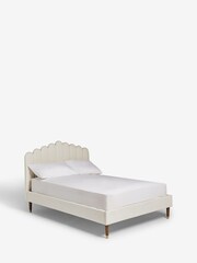 Soft Velvet Natural Oyster Adele Upholstered Bed Frame - Image 5 of 6