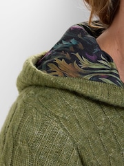 Joe Browns Cosy Hooded Cable Knit Zip Through Cardigan - Attēls 2 no 5