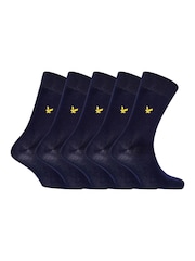 Lyle & Scott Blue Core Socks 5 Pack - Image 1 of 2