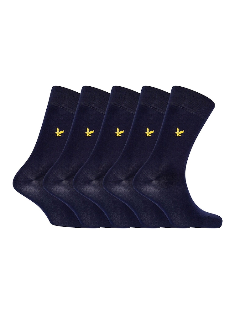 Lyle & Scott Blue Core Socks 5 Pack - Image 1 of 2