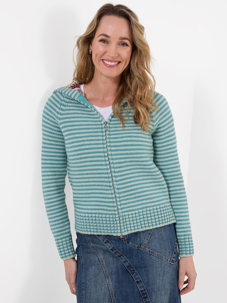 Joe Browns Pixie Striped Hooded Cardigan - Attēls 1 no 5