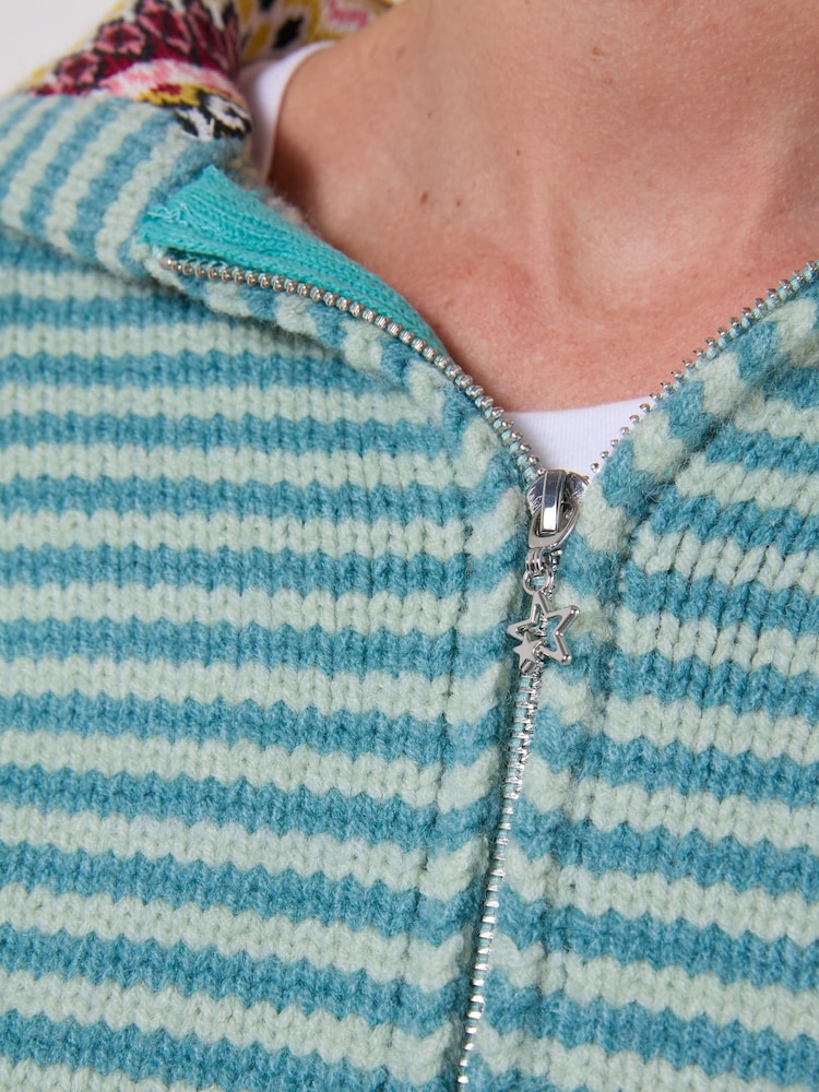Joe Browns Pixie Striped Hooded Cardigan - Attēls 2 no 5