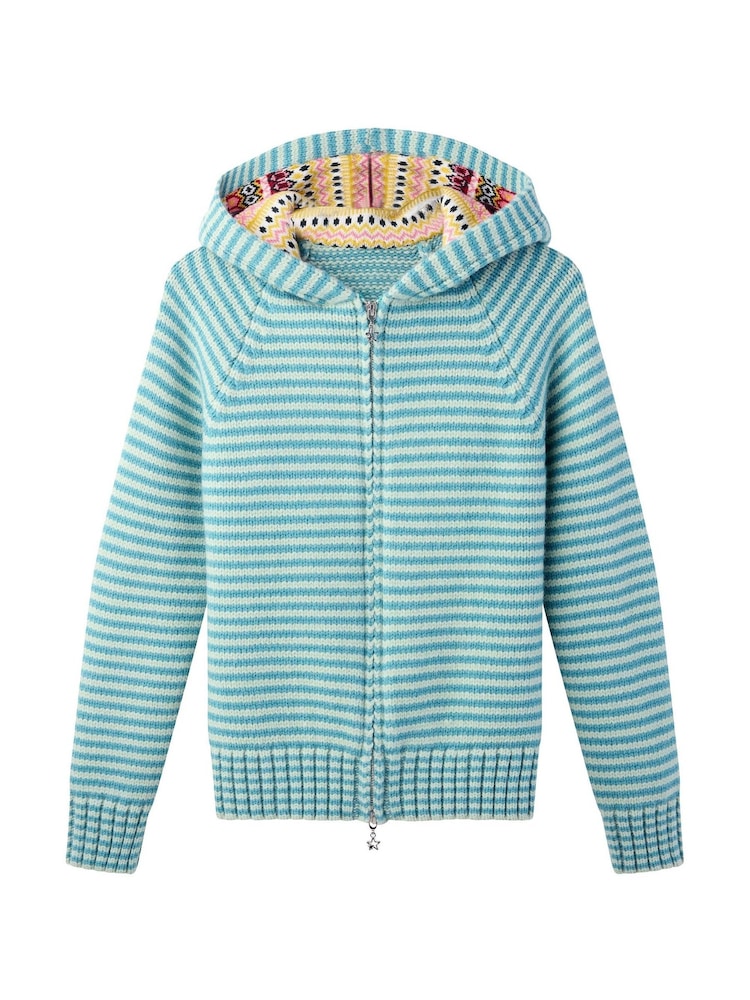 Joe Browns Pixie Striped Hooded Cardigan - Attēls 5 no 5