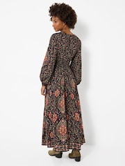 Joe Browns Black Boho Dreams Long Sleeve Maxi Dress - Image 4 of 6
