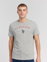 U.S. Polo Assn. Vintage Grey Heather Graphic T-Shirt - Image 1 of 5