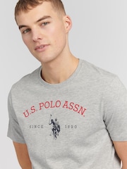 U.S. Polo Assn. Vintage Grey Heather Graphic T-Shirt - Image 3 of 5