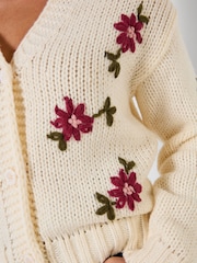 Joe Browns Cream Fabulous Floral Embroidered Cardigan - Image 6 of 7