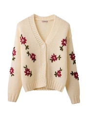 Joe Browns Cream Fabulous Floral Embroidered Cardigan - Image 7 of 7