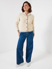 Joe Browns Tiah Collared Cable Knit Cardigan - Attēls 5 no 6
